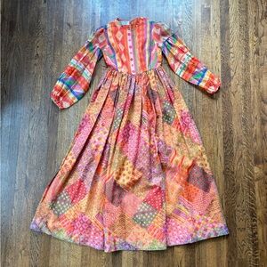 Vintage California Calliope semi sheer maxi dress